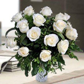 Bouquet di rose bianche