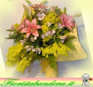 Mimosa e fiori misti.