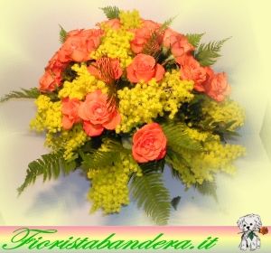 Mimosa e roselline.