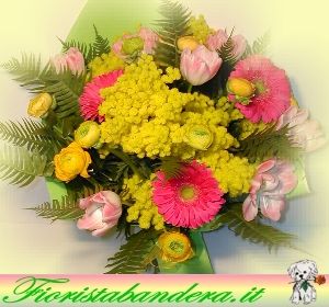 Bouquet mimosa e fiori.