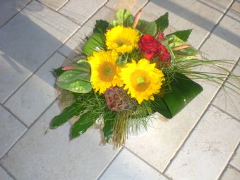 bouquet basso girasoli